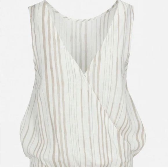 Splendid NWOT Striped Canyon Cross Tank Size XS Linen Blend - Picture 2 of 6